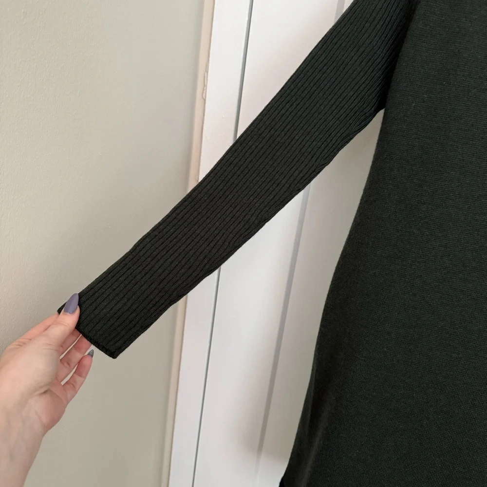 Ann Mashburn - Hadley Milano-Stitch Dress - Bottle Green Extra Fine Merino Wool - Picture 13 of 15